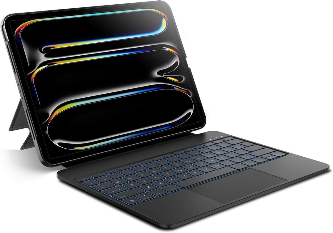 edaiser Detachable Keyboard Case for Apple iPad Pro 13 inch (M4) 2024: Wireless Backlit Keyboard with Trackpad, Magnetic Protective Cover