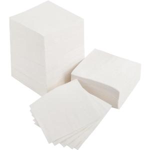 500 PCS Napkins 2 Ply 4.9" X 4.9" Plain White Beverage Napkins Disposable Four Fold Cocktails Paper Napkins folded