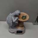 Turtle Birdbath Outdoor Garden Decor 10.25 Inch Solar Bird Turtle Statues Ornaments with Succulent and Solar LED Lights for Outside Decorations Yard Art Lawn Porch Patio Housewarming Gifts