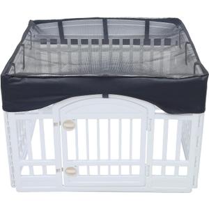 Dog Playpen Mesh Top Cover,[Playpen Not Included !!!] Fits 36" Inch Pet Playpen with 4 PanelsDog Cage Covers Puppy Playpen Cover,Indoor/Outdoor Use,Easy to fold for Portability,