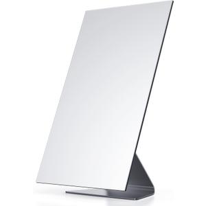 Rectangular Makeup Mirror, 12 Inch Metal Desk Mirror, Table Mirror with Stand, Vanity Mirror for Counter, Bedroom, Bathroom, Dorm
