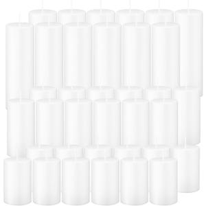 18 Pcs White Pillar Candles Bulk Set3 Different Lengths 2 x 3/4/6 Inch (6 Each)Hurricane CandlesDripless Unscented SmokelessGives You a Better Atmosphere When Organizing an Event Party.