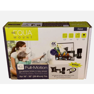EQUA FULL MOTION TILTING TV WALL MOUNT BRACKET SWIVEL 10"-32" IN LED LCD NEW