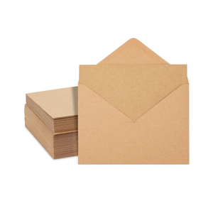 Best Paper Greetings 50 Pack Blank Cards and Envelopes 5x7, Kraft Paper A7 Notecards for DIY Open When Letters, Wedding Invitations, Birthday Cards