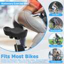 CDYWD Oversized Bike Seat for Men & Women Comfort, Extra Wide Bicycle Seat Cushion, Comfortable Wing Padded, Large Replacement Saddle for Peloton, Stationary Exercise Bike, Ebike, Cruiser, City Bike