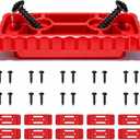 10Pack Feet Mounting System, Mounting Feet Compatible with Milwaukee Packout System, Heavy Duty ABS Brackets for Tool Box & Workshop Organisation (Red)