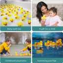 Rubber Ducks Bath Toys 50PCS Mini Ducks Bulk for Kids Baby Shower Decorations Birthday Party Favors Gift Classroom Summer Beach Pool Activity Carnival Game