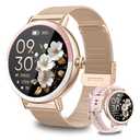 KEEPONFIT Smart Watches for Women Android/iPhone, IP68 Waterproof Fitness Tracker with Bluetooth Calls(Answer&Make), Activity Pedometer/Heart Rate/SpO2 Monitor/100+ Sports Model