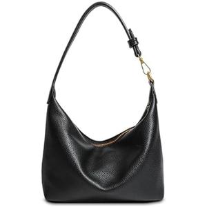 NEBIL Small Hobo Bag For Women Soft Pu Leather Shoulder Purse Slouchy Everyday Trendy Handbags with Zipper