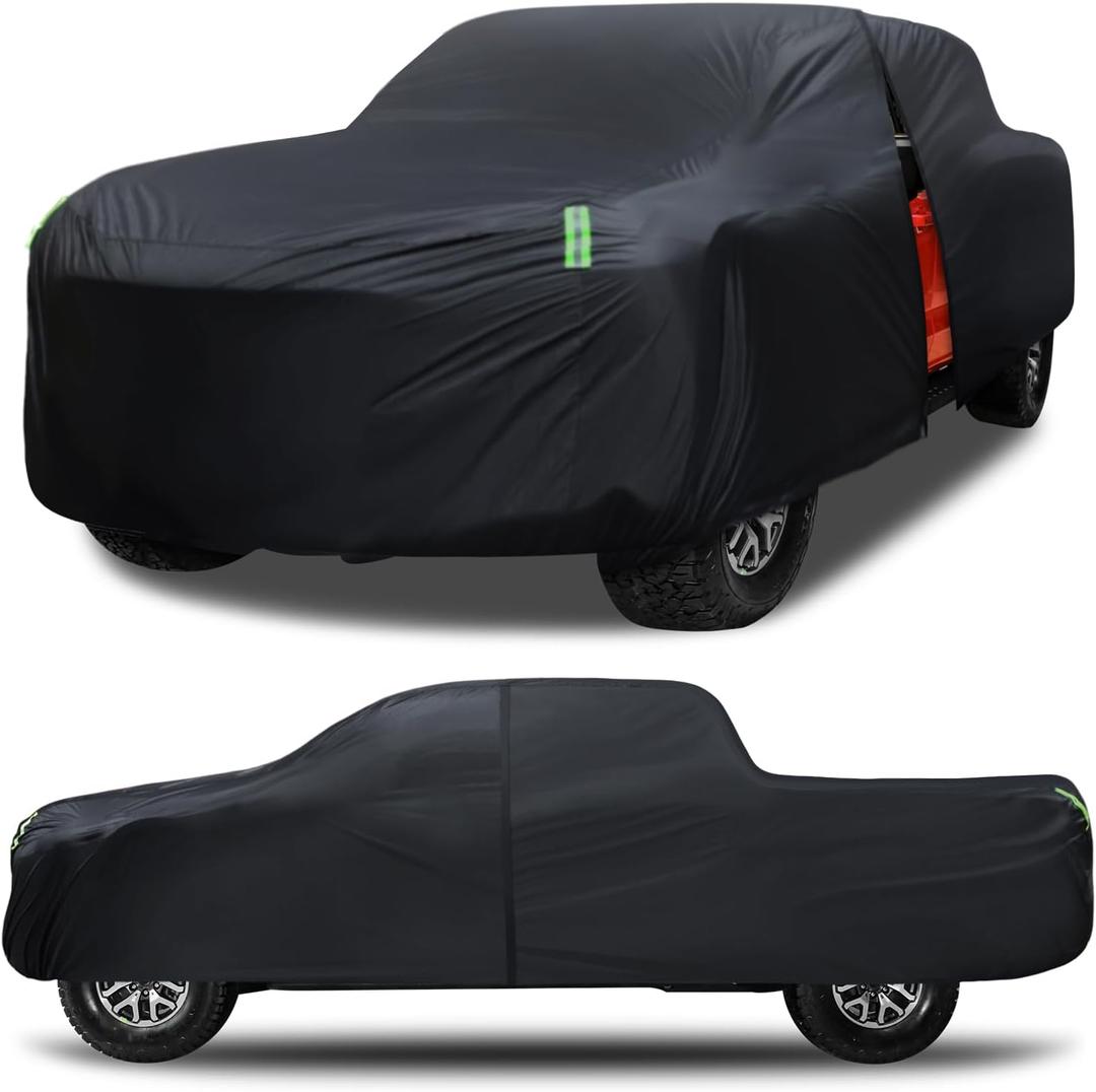 Truck Car Cover Waterproof All Weather Full Outdoor Pickup Car Cover Rain UV Protection, Size T3 Universal Fit for Ford F150 Chevy Silverado Dodge Ram 1500 (Fit Truck Length 229 to 242 inch)
