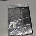 VANRA Zippered Padfolio for Men Leather Portfolio for Women Binder Organizer Interview Resume Folder for Papers Document Holder Planner Binder A4 Letter Size with Notepad, Black