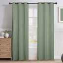 Sage Green Blackout Curtains for Bedroom 63 Inch Length 2 Panels Set, Thermal Insulated Energy Saving Grommet Top Window Treatment Drapes for Living Room, W34 x L63 Inch