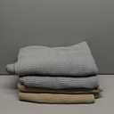 POLYTE 430 GSM Microfiber Oversize Quick Dry Lint Free Bath Towel, 60 x 30 in, 4 Pack (Waffle Weave)