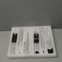 Honoson 6 Sets Flameless Christmas Tree Taper Candles with Holders Remote Control, LED Taper Candles AAA Battery Operated Flickering Candlesticks for Window Fireplace (Black,Classic Style)