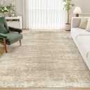 5x7 Area Rugs, Modern Washable Rug, Non-Slip Rugs for Living Room, Stain Resistant Abstract Rugs, Ultra-Thin Indoor Area Rug 5x7, Home Decor Beige Rug