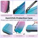 Switch 2 Carry Case Compatible with Nintendo Switch 2 Console,Large Capacity Switch 2 Travel Case, Portable Hard Travel Bag for Switch 2 Console & Accessories, 30 Game Card Slots (Pink Blue Gradient)