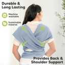 KeaBabies Baby Wrap Carrier - All in 1 Original Baby Carrier Newborn to Toddler Sling, Easy to Wear, Hands Free Bonding, Lightweight, Breathable Infant Wraps (Powder Blue)