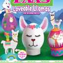 PAAS Loveable Llamas Egg Decorating Kit: Includes Felt Stickers for Fuzzy Feel, Egg Stands, Food Safe Dye Tablets, Adhesive Felt Accessory Sheet, Egg Dipper, Drying Tray - No Mess Easter Kit!