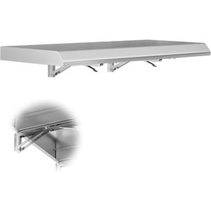 Folding Concession Shelf 24" x 12", Stainless Steel Drop Down Wall Mounted Foldable Shelf for Food Truck Serving Windows, Kitchen Prep