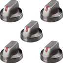 DG64-00473B Black Knobs for Samsung Gas Range Oven Stove - NX58J5600SG/AA NX58J5600SG NX58J7750SG NX58K7850SG NX58M6850SG NX58R5601SG Pack of 5