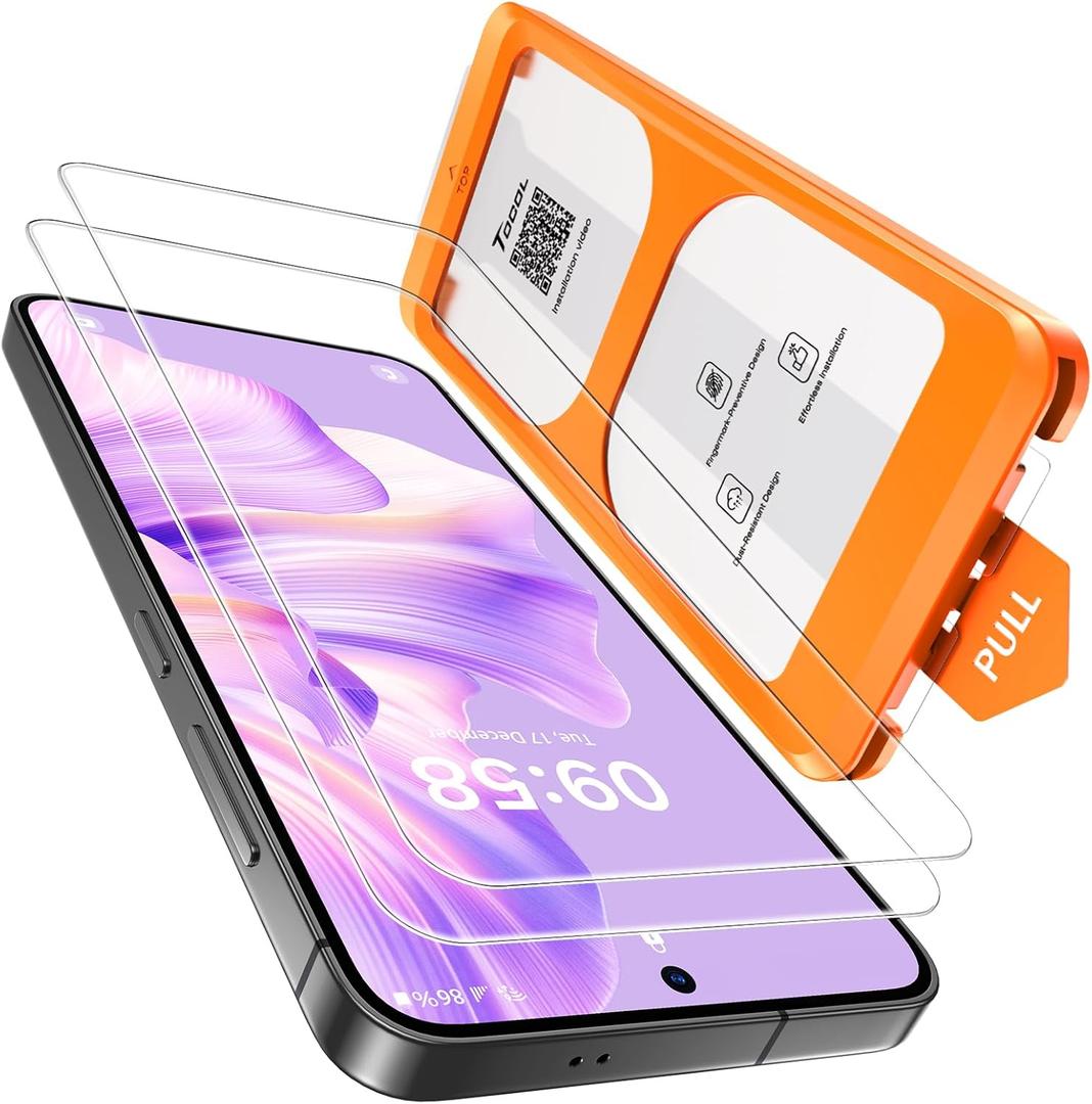 TOCOL for Samsung Galaxy S26 Screen Protector Military Grade Shatterproof HD Tempered Glass Easy Installation Case Friendly 2 Packs
