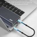 Hagibis USB4 Cable, 1ft Phone Lanyard Cable, 80Gpbs 240W 8K@60Hz Portable USB C to Type-C Wrist Lanyard for iPhone 17 16 15 Pro Max, iPad Pro, Thunderbolt 5/4/3, External SSD (Grey-30cm)