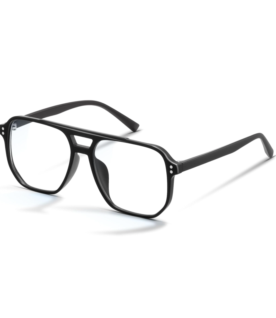 livho Vintage Aviator Blue Light Blocking Glasses, Fashion Oversized Frames for Eye Strain Relief, Unisex Design
