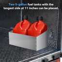Aluminum Fuel Jug Holder Rack
Gas Can Mount fits Two 5 Gallon Fuel Containers with Base Dimensions Under 11 Inches, Trailer Gas Can Holder (Three-Sided)