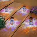 2Pack Solar Outdoor Lanterns Waterproof Butterfly Garden Gifts for Women, Multicolor Solar Outside Lights Lantern for Yard, Backyard, Porch, Mothers Day Gifts for Mom Grandma Wife