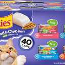 Purina Friskies Pate Wet Cat Food Variety Pack Seafood and Chicken Pate Favorites 40ct VP - (Pack of 40) 5.5 oz. Cans