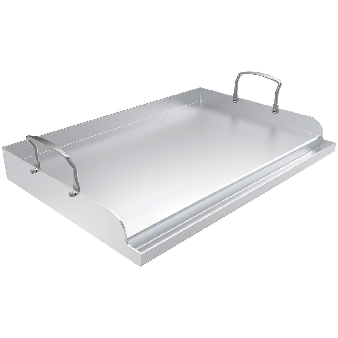 Universal Stainless Steel Cooking Griddle, Nonstick Flat Top Plate Insert for Gas Top Stove and Charcoal Grills, Tailgating, Camping and Parties, 23" x 16" Plancha Para Cocinar
