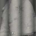 Christmas Sequin Tree Skirt 36in,White Soft Thick with Silver Snowflakes Decorations for 5FT 6FT 7FT Xmas Tree