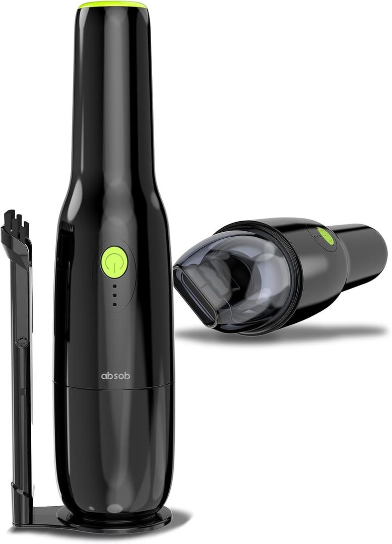Slim Cordless Handheld Vacuum Cleaner, Mini Portable Car Vac Ultra-Lightweight at 1.2 Pounds with Powerful Suction for Vehicle Interior, Pet Hair, Carpet, Sofa, Desk, Keyboard (Black)