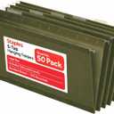 Staples Hanging File Folders, Legal Size, 1/5Cut Tabs, Standard Green, Includes Tabs & Paper Inserts  50/Pack