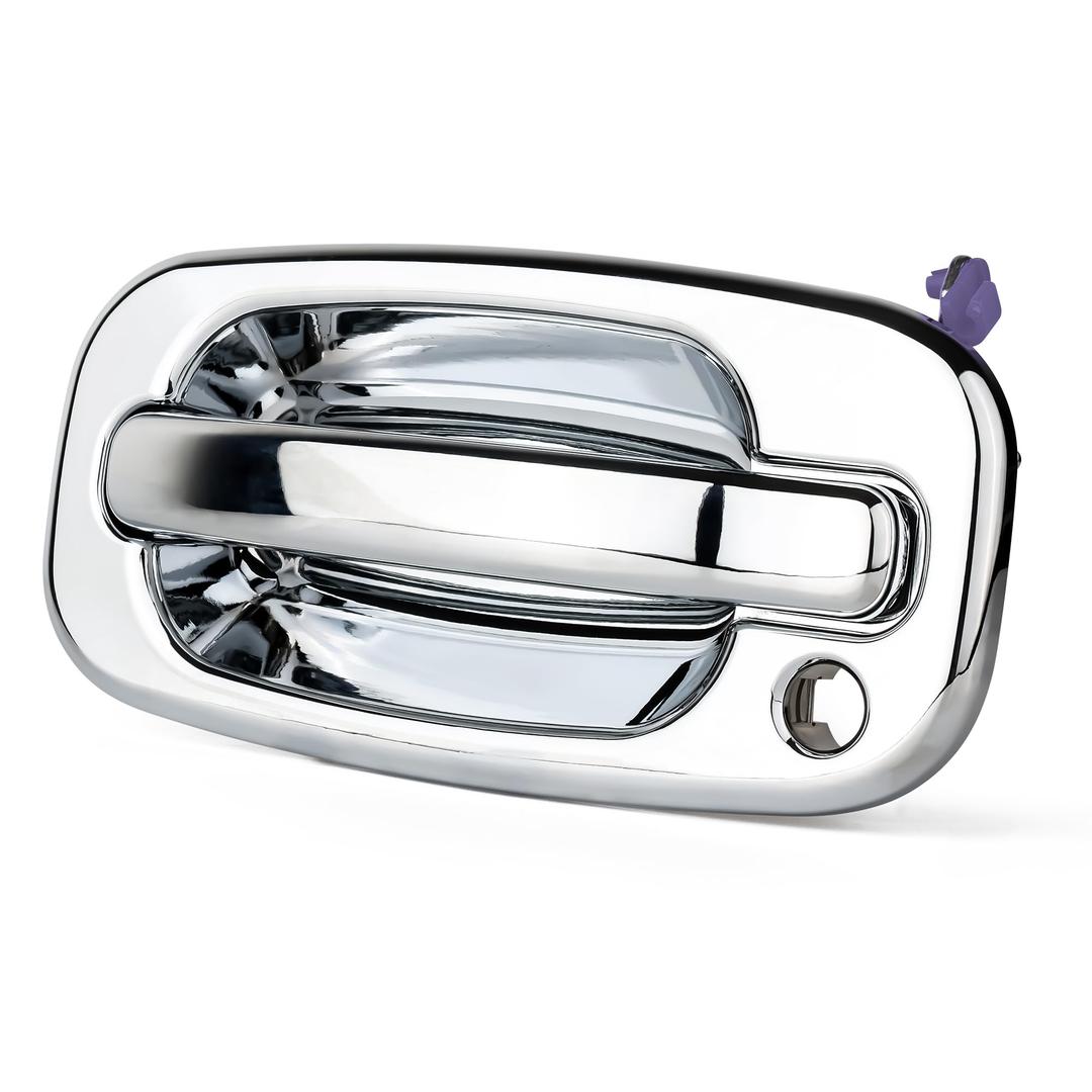Ferding Exterior Outside Chrome Door Handle Rear Passenger Side Compatible with 1999-2007 Chevy Avalanche Silverado Suburban Tahoe, Cadillac Escalade, GMC Sierra Yukon 15745141 GM1520142 80552