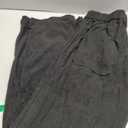 Sidefeel Corduroy Pants for Women 2025 Casual High Waisted Double Buttoned Stretchy Loose Fit Wide Leg Pants with Pockets (Medium, Black)