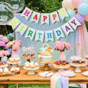 2 x Happy Birthday BannerPreStrung Burlap 9ft Birthday Decorations & Reusable Birthday Sign for Men, Women & Kids | Party Supplies Backdrop (Colorful)