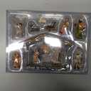 BFYDOAA Nativity Scene Set of 11 Mini Figurines Resin Miniature Nativity Collections Christmas Tabletop Holy Family Ornaments for Religious,Mantel,Xmas Gift