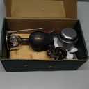 340ML Chinese Popcorn Machine, 304 Stainless Steel Popcorn Maker, High Pressure Hand Stick Pop Popcorn Popper for Movie Night Home Party Fun (Silver)