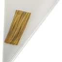 2 x Muyindo 100 Pieces (7x15 Inch) Clear Cone Bags with Twist Ties for Candies, Cookies, Popcorn, Sweets, Chocolates and More; Perfect for Birthday, Wedding, Halloween, Christmas and Other Social Events (gold)