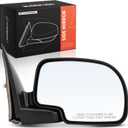 A-Premium Passenger Side Manual Door Mirror - Compatible with Chevy, GMC & Cadillac - Silverado, Suburban, Avalanche, Tahoe, Sierra, Yukon, Escalade - 1999-2007 - Non-Heated Manual Folding