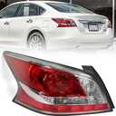 Huray Left Halogen Tail Light Fit for Nissan Altima 2013 2014 2015 LH Taillight Tail lamp Rear Brake Lamp Assembly Replacement Accessory Replacement for NI2800195 (Driver Side)