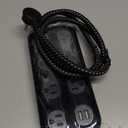 GE 7-Outlet Surge Protector Power Strip with USB, 2 USB-A, 4 Ft Braided Cord, Multi Plug Outlet Extender, Flat Plug, Charging Station, 2.4A, 1470 Joules, Black, 82593