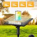 Brightown 75FT Solar String Lights Outdoor with Remote and 36 LED Shatterproof Bulbs, Dimmable & Timable, 3 Light Modes, Solar Patio String Lights Outdoor for Cafe, Garden, Deck, Outside Wedding