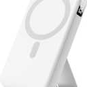 Magnetic Portable Charger, 10000mAh Power Bank with Leather Foldable Stand - Travel Essentials, USB-C 20W Fast Charging for Magsafe Battery Pack, Compatible with iPhone 17/16/15/14/13 Series