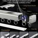 Ceiling Curtain Track Wall Mount Aluminum Sliding Single Rails 10.17ft