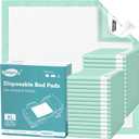 MILDPLUS Disposable Bed Pads with Adhesive Strip 30" x 36" (100 Count), Super Absorbent Incontinence Underpads for Adult, Ultra Thick Leakproof Extra Pee Pads, Pet Training Pad