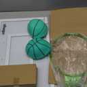 ropoda Mini Basketball Hoop - Glow in The Dark, Over The Door Basketball Hoop Indoor, Indoor Basketball Hoop Backboards for Teens and Adults, Mini Hoop for Kids with 4 Balls and Pump (Green)