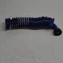 PiscatorZone EVA Recoil Garden Hose 25ft - Includes 7 Pattern Spray Nozzle,Retractable Curly Water Hose Blue