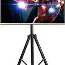 YFLY Black Tripod TV Display Portable Floor Stand Height Adjustable Mount for 32" to 55" Flat Screens